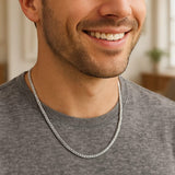 Sterling Silver Rhodium Plated Wheat Chain (3.20 mm) thumbnail 2