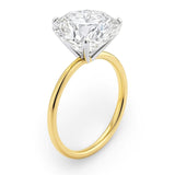 5 Carat Round Lab Grown IGI G/VS1 Diamond Solitaire Ring in 10K Yellow Gold thumbnail 2