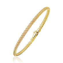 Load image into Gallery viewer, Fancy Weave Bangle in 14k Yellow Gold (3.00 mm)