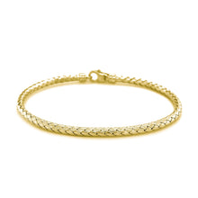 Load image into Gallery viewer, Fancy Weave Bangle in 14k Yellow Gold (3.00 mm)