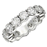 Round Cut Lab Grown Diamond Eternity Ring in 14k White Gold (6 cttw FG/VS2) thumbnail 1