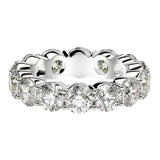 Round Cut Lab Grown Diamond Eternity Ring in 14k White Gold (6 cttw FG/VS2) thumbnail 2
