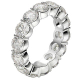 Round Cut Lab Grown Diamond Eternity Ring in 14k White Gold (6 cttw FG/VS2) thumbnail 4