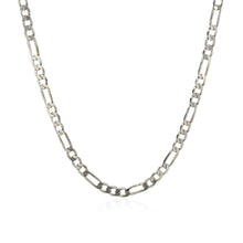 Load image into Gallery viewer, 14k White Gold Solid Figaro Chain (3.00 mm)