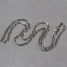 Load image into Gallery viewer, 14k White Gold Solid Figaro Chain (3.00 mm)