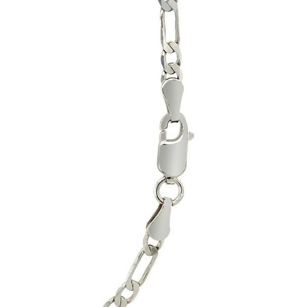 14k White Gold Solid Figaro Chain (3.00 mm)