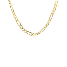 Load image into Gallery viewer, 14k Yellow Gold Lite Figaro Chain (4.70 mm)