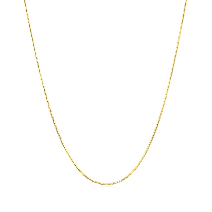 14k Yellow Gold Round Snake Chain (0.70 mm)