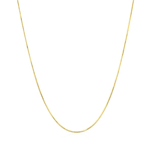 14k Yellow Gold Round Snake Chain (0.70 mm)