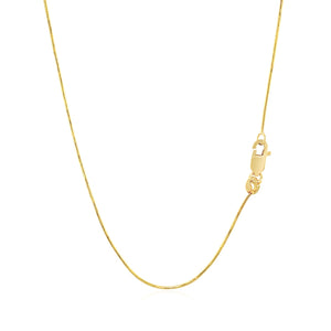 14k Yellow Gold Round Snake Chain (0.70 mm)