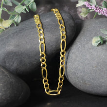 Load image into Gallery viewer, 14k Yellow Gold Solid Figaro Chain (4.50 mm)