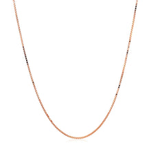 Load image into Gallery viewer, 14k Rose Gold Adjustable Box Chain (0.70 mm)