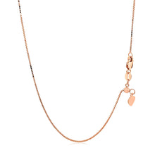 Load image into Gallery viewer, 14k Rose Gold Adjustable Box Chain (0.70 mm)