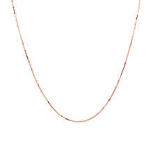 Load image into Gallery viewer, 14k Rose Gold Classic Box Chain 0.60 mm