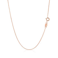 14k Rose Gold Classic Box Chain 0.60 mm