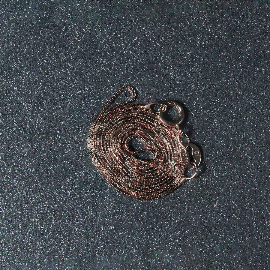 14k Rose Gold Classic Box Chain 0.60 mm