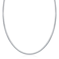 Sterling Silver Classic Omega Chain Necklace (3.0mm)