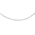 925 sterling silver omega chain necklace, 3.0mm flat woven-mesh design