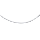 925 sterling silver omega chain necklace, 3.0mm flat woven-mesh design thumbnail 1