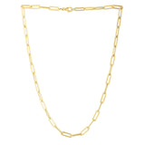 Long Domed Paperclip Necklace in 14K Yellow Gold (4.80 mm) thumbnail 2