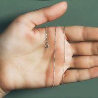 14k White Gold Classic Box Chain (0.45 mm)