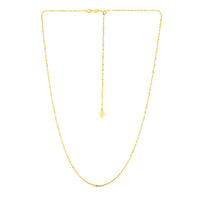 14k Yellow Gold Adjustable Sparkle Chain (1.20 mm)
