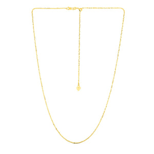 14k Yellow Gold Adjustable Sparkle Chain (1.20 mm)