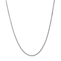 14k White Gold Adjustable Box Chain (1.10 mm)