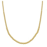 14K yellow gold graduated bead necklace strand thumbnail 1