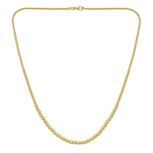 Graduated Bead Necklace in 14K Yellow Gold