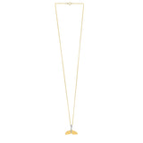 Whale Tail Necklace in 10K Yellow Gold thumbnail 2