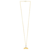 Whale Tail Necklace in 10K Yellow Gold