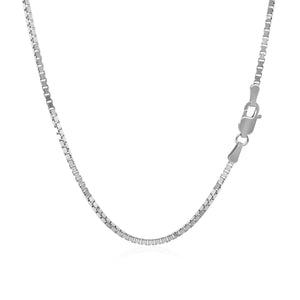 14k White Gold Classic Box Chain (1.4 mm)