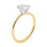 1 1/2 Carat Round Lab Grown IGI G/VS1 Diamond Solitaire Ring in 10K Yellow Gold thumbnail 2