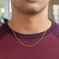 14k Yellow Gold Singapore Chain (2.10 mm)