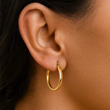 Small Wedding Hoops in 14K Yellow Gold thumbnail 4