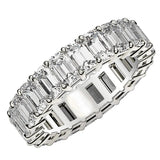 Emerald Cut Lab Grown Diamond Eternity Ring in 14k White Gold (5 cttw FG/VS2) thumbnail 1