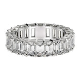 Emerald Cut Lab Grown Diamond Eternity Ring in 14k White Gold (5 cttw FG/VS2) thumbnail 2