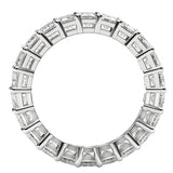 Emerald Cut Lab Grown Diamond Eternity Ring in 14k White Gold (5 cttw FG/VS2) thumbnail 3