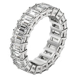 Emerald Cut Lab Grown Diamond Eternity Ring in 14k White Gold (5 cttw FG/VS2) thumbnail 4