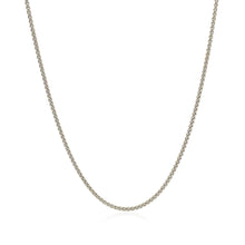 Load image into Gallery viewer, 18k White Gold Round Wheat Chain (1.20 mm)