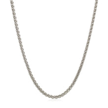 Load image into Gallery viewer, 14k White Gold Round Wheat Chain (2.10 mm)