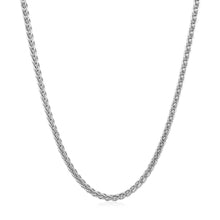 Load image into Gallery viewer, 14k White Gold Round Wheat Chain (2.1 mm)