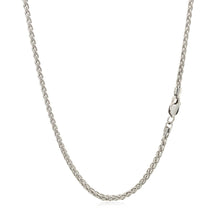 Load image into Gallery viewer, 14k White Gold Round Wheat Chain (2.10 mm)