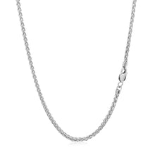 Load image into Gallery viewer, 14k White Gold Round Wheat Chain (2.1 mm)