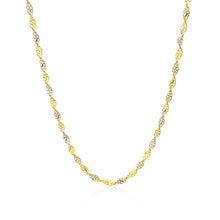 Load image into Gallery viewer, 14k Two-Tone Gold Singapore Chain (2.50 mm)