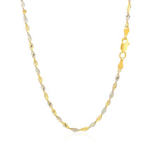 Load image into Gallery viewer, 14k Two-Tone Gold Singapore Chain (2.50 mm)