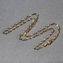 Load image into Gallery viewer, 14k Two-Tone Gold Singapore Chain (2.50 mm)