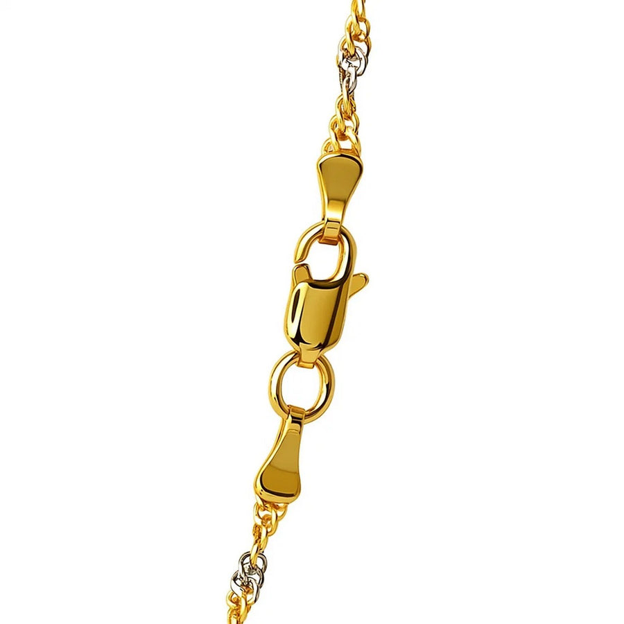 14k Two-Tone Gold Singapore Chain (2.50 mm)