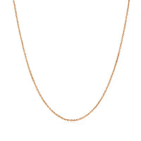 14k Rose Gold Diamond Cut Cable Link Chain (1.10 mm)